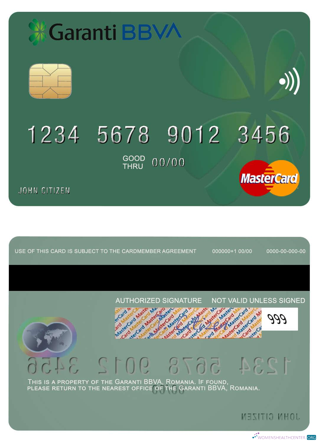 Download Romania Garanti BBVA mastercard Photoshop template